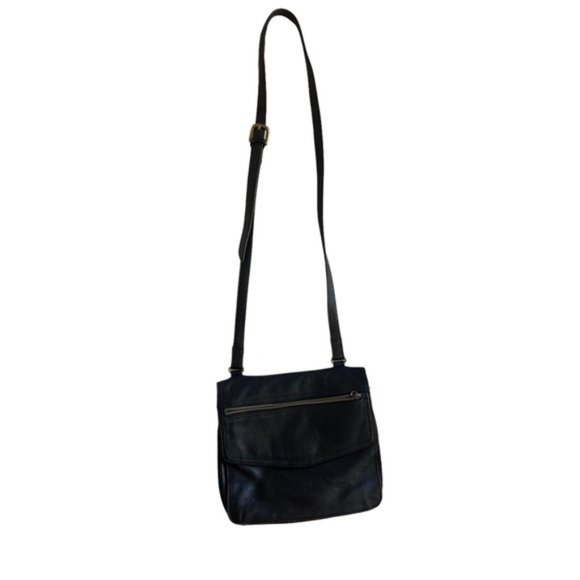 Fossil Bags Fossil Black Long Crossbody Purse Bag Genuine Leather